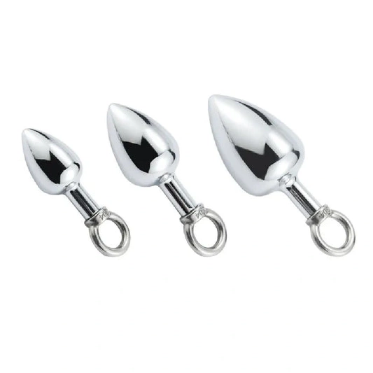 Stainless Steel with Cock Hook Set Anal DiscreetChoice Ring 4663 0708